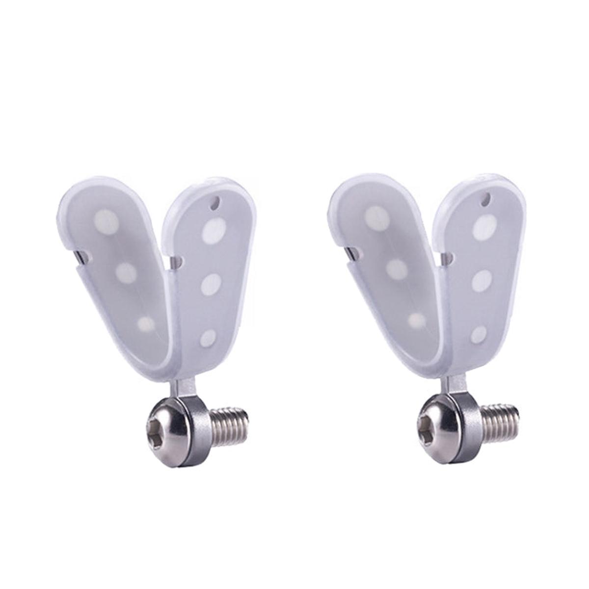 2 PCS Aluminum Alloy Rod Head Universal Anti-Slip Luminous Front Fork Head, Style: Narrow Gray